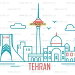 وکتور تهران,وکتور شهر تهران,وکتور برج میلاد,وکتور میدان آزادی,وکتور میدان شهیاد,وکتور طهران