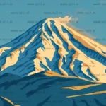 وکتور کوه دماوند ai,فایل لایه باز کوه دماوند svg,پیش‌نمایش تصویر کوه دماوند jpg